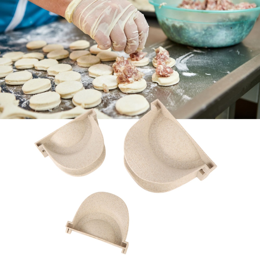 Dumpling Press Set - Plastik Paslanmaz Çelik Mantı Yapma Seti