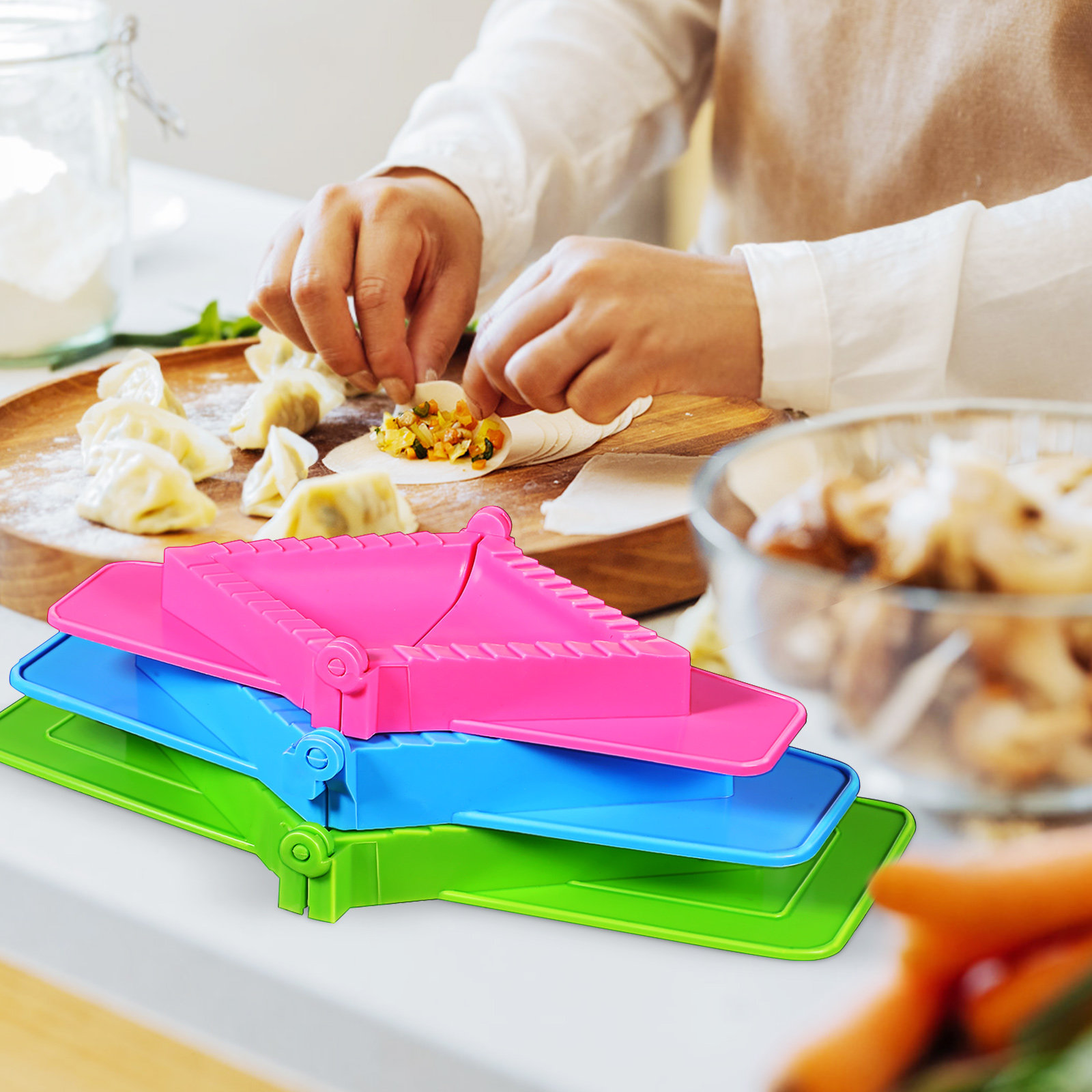 3 Parça Mantı Kalıbı Seti Plas - Dumpling Press Set incelemesi ve fiyatı